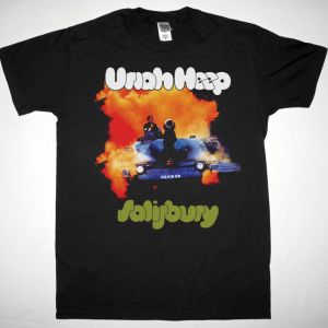 URIAH HEEP SALISBURY 1971 NEW BLACK T-SHIRT