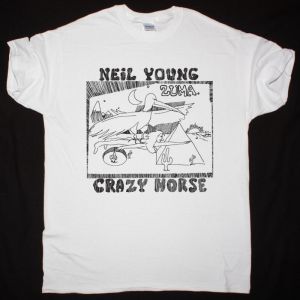 NEIL YOUNG ZUMA 1975 NEW WHITE T SHIRT