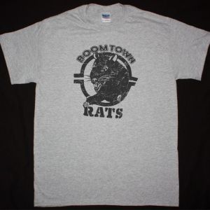 THE BOOMTOWN RATS RAT T SHIRT NEW SPORT GREY T-SHIRT