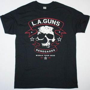 L.A. GUNS RENEGADES WORLD TOUR NEW BLACK TSHIRT