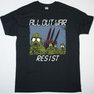 ALL OUT WAR RESIST NEW BLACK T-SHIRT