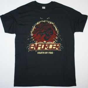 ENFORCER DEATH BY FIRE NEW BLACK T SHIRT