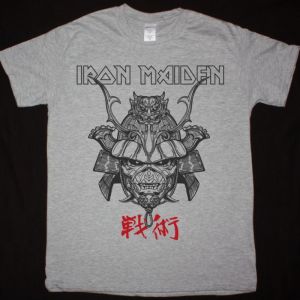 IRON MAIDEN EDDIE SAMURAI  NEW SPORT GREY T SHIRT