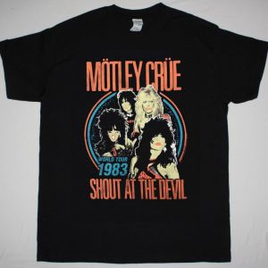 MOTLEY CRUE SHOUT AT THE DEVIL NEW BLACK T SHIRT