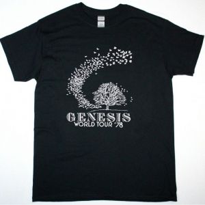 GENESIS 1978 WORLD TOUR NEW BLACK T-SHIRT