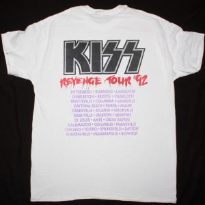 KISS REVENGE TOUR NEW WHITE T-SHIRT