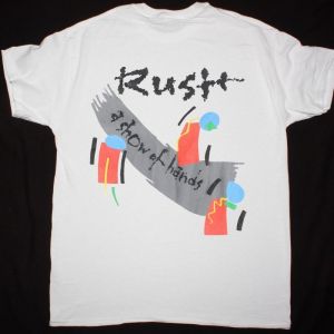 RUSH SHOW OF HANDS TOUR NEW WHITE T-SHIRT
