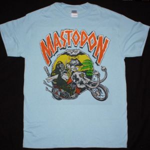 MASTODON PREHISTORIC CHOPPER NEW LIGHT BLUE T-SHIRT