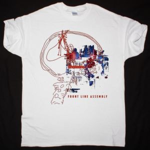FRONT LINE ASSEMBLY TACTICAL NEURAL IMPLANT NEW WHITE T-SHIRT