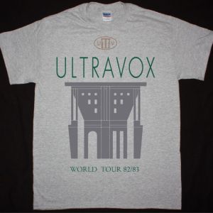 ULTRAVOX WORLD TOUR 82-83 NEW SPORTS GREY T SHIRT
