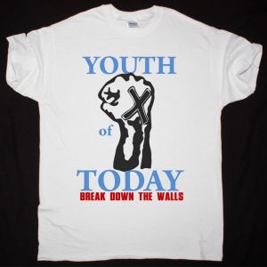 YOUTH OF TODAY BREAK DOWN THE WALLS NEW WHITE T SHIRT