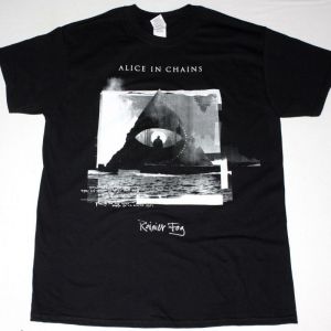 ALICE IN CHAINS RAINIER FOG NEW BLACK T SHIRT