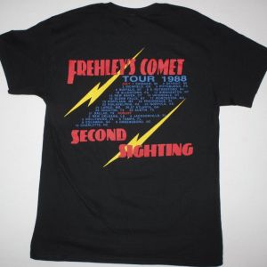 ACE FREHLEY FREHLEY'S COMET NEW BLACK T-SHIRT