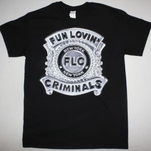 FUN LOVIN CRIMINALS POLICE BADGE NEW BLACK T-SHIRT
