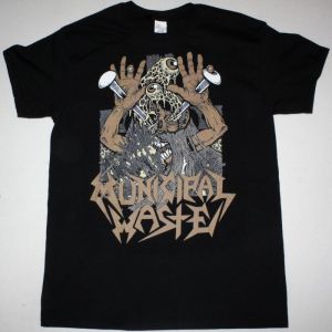 MUNICIPAL WASTE THE THRASHIN OF THE CHRIST NEW BLACK T-SHIRT