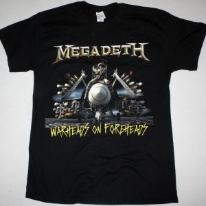 MEGADETH WARHEADS ON FOREHEADS NEW BLACK T-SHIRT