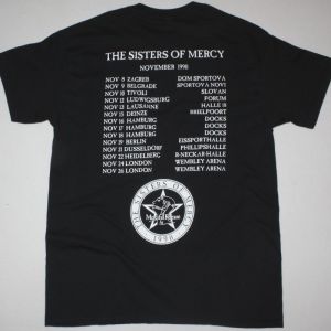 THE SISTERS OF MERCY BAND TOUR 1990 NEW BLACK T-SHIRT
