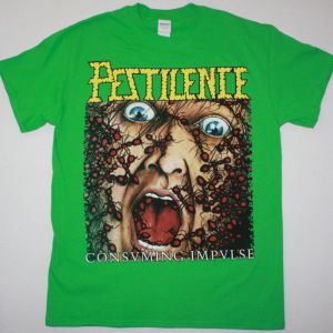 PESTILENCE CONSUMING IMPULSE NEW GREEN T-SHIRT