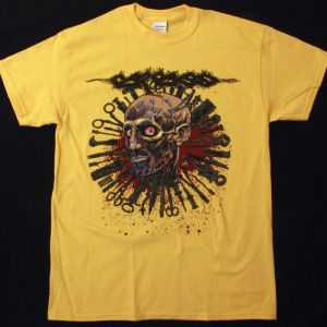 CARCASS HEAD ONE FOOT 2016 TOUR NEW YELLOW T-SHIRT