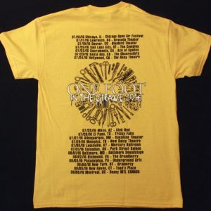 CARCASS HEAD ONE FOOT 2016 TOUR NEW YELLOW T-SHIRT