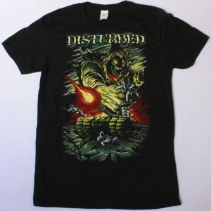 DISTURBED EVOLUTION WORLD TOUR NEW BLACK T-SHIRT