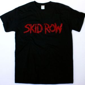 SKID ROW LOGO NEW BLACK T-SHIRT
