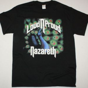 NAZARETH LOUD N PROUD 1974  NEW BLACK T SHIRT