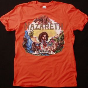 NAZARETH RAMPANT 1974 NEW ORANGE T SHIRT