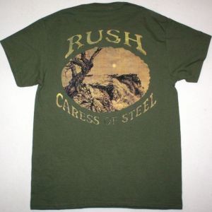 RUSH CARESS OF STEEL 1975 NEW KAKHI T-SHIRT