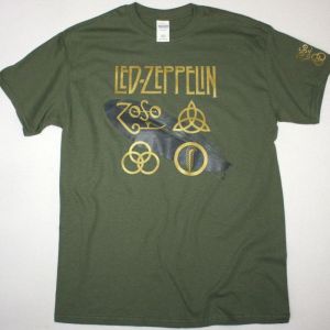 LED ZEPPELIN SYMBOLS NEW KAKHI T-SHIRT