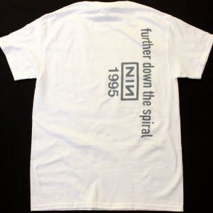 NINE INCH NAILS FURTHER DAWN THE SPIRAL  NEW WHITE T-SHIRT
