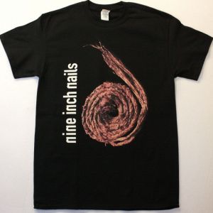 NINE INCH NAILS FURTHER DAWN THE SPIRAL  NEW BLACK T-SHIRT