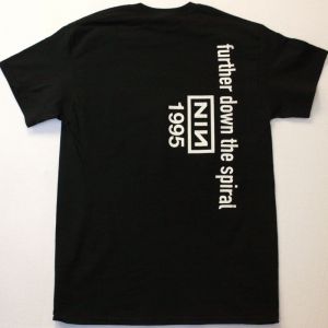NINE INCH NAILS FURTHER DAWN THE SPIRAL  NEW BLACK T-SHIRT