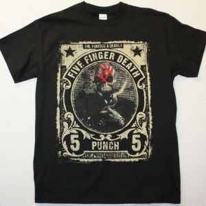 FIVE FINGER DEATH PUNCH THE FURIOUS AND DEADLY NEW BLACK T-SHIRT