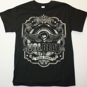 VOLBEAT ESTD 2001 NEW BLACK T-SHIRT