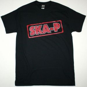 SKA P LOGO NEW BLACK T SHIRT