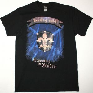 RUNNING WILD CROSSING THE BLADES NEW BLACK T SHIRT