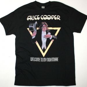 ALICE COOPER WELCOME TO MY NIGHTMARE NEW BLACK T SHIRT
