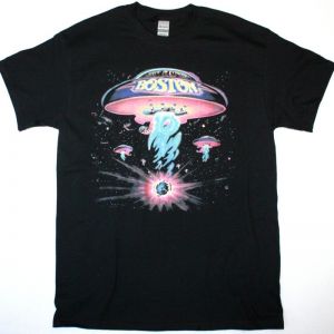 BOSTON 1976 NEW BLACK T SHIRT