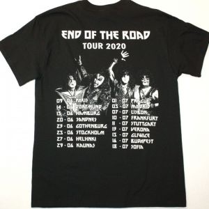 KISS END OF THE ROAD TOUR 2020 NEW BLACK T-SHIRT
