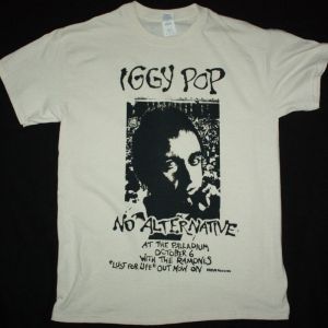 IGGY POP PALLADIUM CONCERT NEW NATURAL T-SHIRT