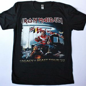 IRON MAIDEN LEGACY OF THE BEAST TOUR EUROPE 22 NEW BLACK T SHIRT