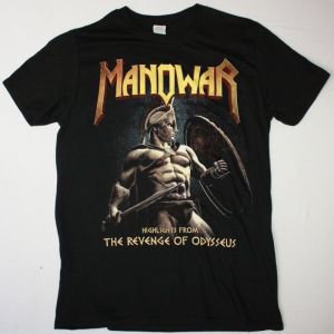 MANOWAR HIGHLIGHTS FROM THE REVENGE OF ODYSSEUS NEW BLACK T-SHIRT