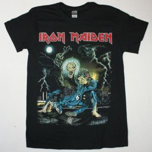 IRON MAIDEN NO PRAYER ON THE ROAD NEW BLACK T SHIRT