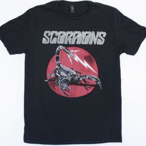 SCORPIONS SCORPION TAIL NEW BLACK T-SHIRT
