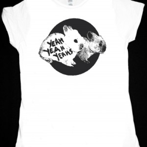 YEAH YEAH YEAHS BUNNY NEW WHITE LADY T-SHIRT