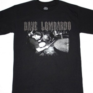SLAYER DAVE LOMBARDO DRUMS NEW BLACK T-SHIRT