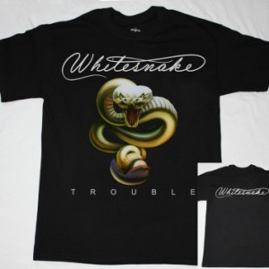 WHITESNAKE TROUBLE  NEW BLACK T-SHIRT