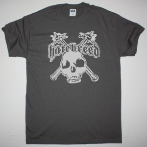 HATEBREED SKULL LOGO NEW GREY CHARCOAL T-SHIRT