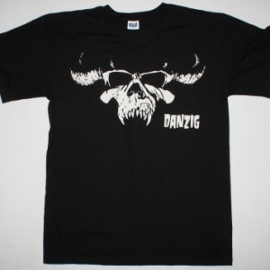 DANZIG SKULL LOGO NEW BLACK T-SHIRT